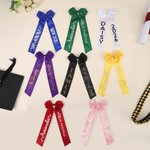 Lei de fin d'études tressé multicolore personnalisé Class of 2026 avec noeud et texte Fête de fin d'études Cadeau de fin d'études pour les diplômés