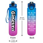 Personalised Gradient Colour 17 oz / 32 oz Sports Water Bottle with Name Daily Use Sports Gift for Teenager Sports Lovers