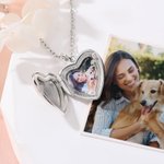 Personalisierte einfache Linie Familie Foto herzförmig Medaillon Halskette zierlich Schmuck Geburtstag Muttertag Geschenk für Mama Familie