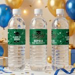 Gepersonaliseerde Congrats Class of 2026 Set van 20 Waterdichte Waterfles Etiketten Stickers met Naam School en Jaar Afstudeerfeest Cadeau voor Afgestudeerden