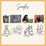 Gepersonaliseerd Puff Pet Line Portrait T-shirt Sweatshirt Hoodie met Tekst Verjaardag Dagelijks Gebruik Cadeau voor Huisdierenliefhebbers