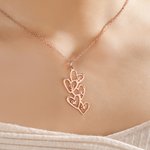 Personalisierte 1-5 Herzen Anhänger Halskette zarten Schmuck mit anfänglichen täglichen Verschleiß Geburtstag Muttertag Geschenk für Mama Freund