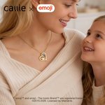 Gepersonaliseerde Hart Zirkoon Outline Smiley Emoji Halsketting met Geboortesteen en Gegraveerde Tekst Verjaardag Moederdag Cadeau voor Mam | Callie × emoji ™