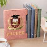 Personalized Graduates Badge Design PU Leather Refillable Binder Notebook Pen Set with Name Daily Use Gift for Medical Architecture Graduates