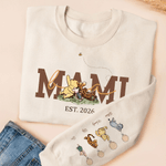 Personalized Classic Winnie the Pooh Multicolor Soft T-shirt Sweatshirt with Name and Year Birthday Mother's Day Gift for Mom Grandma