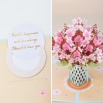 Personalized 3D Flower Greeting Card with Text Birthday Anniversary Valentine's Day Mother's Day Gift for Her