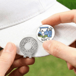 Personalized Golf Cart Golf Ball Marker Magnetic Hat Clip with Name Birthday Game Day Gift for Golf Player