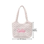 Personalisierte Diamant gesteppt Stickerei leichte Tragetasche mit Namen täglichen Gebrauch Reise Geburtstag Geschenk für Frauen