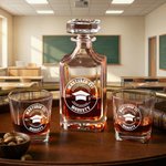 Personalized Mastered It Graduation Cap Square Decanter with Name and Year Graduation Party Gift for Graduate Whiskey Lover