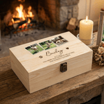 Personalized Pet Photo Birth and Death Years Wooden Memory Storage Box with Name and Text Loss of Pet Memorial Gift for Pet Owner Lover