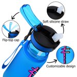 Personalised Gradient Colour 17 oz / 32 oz Sports Water Bottle with Name Daily Use Sports Gift for Teenager Sports Lovers