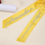 Lei de fin d'études tressé multicolore personnalisé Class of 2026 avec noeud et texte Fête de fin d'études Cadeau de fin d'études pour les diplômés