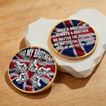 Gepersonaliseerd Aan Mijn Broer Nationale Vlag 2-6 Vuisten Munt met Namen en Display Stand Verjaardag Vriendschap Verjaardagscadeau voor Broer