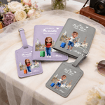 Portapassaporto personalizzato a tema viaggio con nome e citazione, personaggio carino dei cartoni animati, regalo per le ragazze amanti dei viaggi