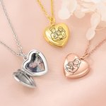 Personalisierte einfache Linie Familie Foto herzförmig Medaillon Halskette zierlich Schmuck Geburtstag Muttertag Geschenk für Mama Familie