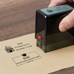 Personalised Graduation Cap Portable Address Sign Stamp with Name Daily Use Graduation Ceremony Gift for Graduates