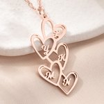 Personalisierte 1-5 Herzen Anhänger Halskette zarten Schmuck mit anfänglichen täglichen Verschleiß Geburtstag Muttertag Geschenk für Mama Freund