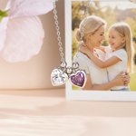 Personalisierte 1-6 Herz Birthstones Halskette zierlichen Schmuck Geburtstag Muttertag Geschenk für Frauen