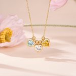 Personalisierte 1-6 Herz Birthstones Halskette zierlichen Schmuck Geburtstag Muttertag Geschenk für Frauen