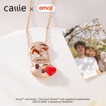 Kiss Emoji Explosion Cloud Collier avec texte Dainty Jewelry Birthday Anniversary Mother's Day Gift for Girlfriend | Callie × emoji ™