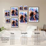 Acuarela Personalizada Graduación Foto Marco Flotante Impresiones en Lienzo con Nombre Sala de Estar Decoración del Hogar Enviar desde EE.UU. Graduación para Graduados