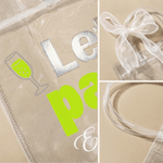 Personalised A Toast To Forever Transparent Gift Bag with Names Date and Pink Ribbon Daily Use Wedding Gift for Bridesmaids Newlyweds