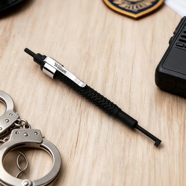 Personalized Police Baton Shape Ballpoint Pen with Name Office Supplies Daily Use Birthday Graduation Gift for Police Academy Graduates