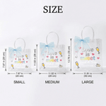 Personalised A Toast To Forever Transparent Gift Bag with Names Date and Pink Ribbon Daily Use Wedding Gift for Bridesmaids Newlyweds