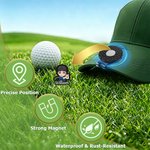 Personlig tegneserie golfkarakter og navn golfballmarkør med magnetisk hatteklips Bursdagsgave til golfspillere