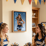 Personalized Glitter Cheerleading Girl Photo Canvas Prints with Name and Year Ship from USA Senior Night Game Day Team Gift for Cheerleaders