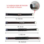 Bracciale personalizzato in pelle intrecciata con 1-8 anelli incisi con nomi di famiglia - Regalo per festa del papà per uomini