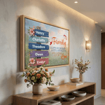 Personalized Family Lot of Love Signpost Canvas Prints with 2-10 Names Home Decor Ship from USA Home Decor Birthday Gift for Family