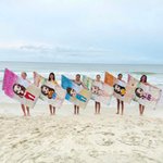 Personalized Beach Scenery Cartoon Woman Character Soft Quick Dry Beach Towel with Name Vacation Beach Party Gift for Women
