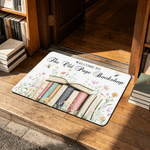 Personalizzato libro floreale zerbino antiscivolo con testo Home Decor uso quotidiano regalo di compleanno per amico topo di biblioteca