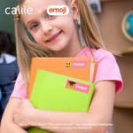 Personalized Playful Emoji Scene Set of 2 Waterproof Stickers with Name Back to School Birthday Gift for Kids | Callie × emoji ™