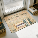 Personalizzato libro floreale zerbino antiscivolo con testo Home Decor uso quotidiano regalo di compleanno per amico topo di biblioteca