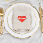 Personalised Acrylic Heart  Name Sign Party Desk Decor Wedding Anniversary Gift for Couple