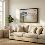 Personalized Family Lot of Love Signpost Canvas Prints with 2-10 Names Home Decor Ship from USA Home Decor Birthday Gift for Family