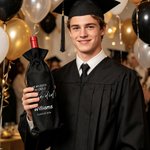 Personalizada Línea Simple Gorra de Graduación Bolsa de Vino con Nombre de Texto Año Fiesta de Graduación Regalo para Master PhD Graduados