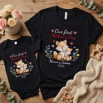 Camiseta y body para bebé personalizados de 100% algodón con nombre y diseño primer día de la Madre regalo de cumpleaños para mujeres y bebés