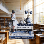 Personalisierte Gott sagt, ich bin Acryl Ornament mit Namen Kirche Gebet Geburtstagsgeschenk für Mädchen Lesen Liebhaber