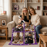 Personalized 1-8 Graduation Photos Soft Throw Blanket with Name and Year Home Decor Graduation Party Gift for Graduates