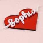 Personalised Acrylic Heart  Name Sign Party Desk Decor Wedding Anniversary Gift for Couple