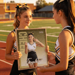 Personalized Glitter Cheerleading Girl Photo Canvas Prints with Name and Year Ship from USA Senior Night Game Day Team Gift for Cheerleaders