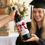 Personalisierte Bogen She Did It Wasserdicht Weinflasche Aufkleber Etiketten mit Namen Jahr Graduierung Geschenk für Absolventen