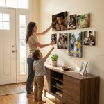 Personalized Warm Family Set 7  Photo Giclee Canvas Prints Wall Displays Ship from USA Anniversary Birthday Housewarming Gift for Friends Family