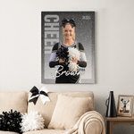 Personalized Glitter Cheerleading Girl Photo Canvas Prints with Name and Year Ship from USA Senior Night Game Day Team Gift for Cheerleaders