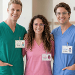 Personalized Cartoon Nurse Simple Line Drawing Laminated Photo Paper ID Badge Buddy with Name Nurse Week Birthday Gift for Nurse Doctor Medical Staff