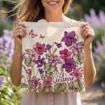 Borsa Tote personalizzata con nome Accessori da viaggio Festa della mamma Regalo di compleanno per le donne Ragazze