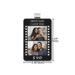 Marco de fotos personalizado con nombre y texto en acrílico para la visera del coche Accesorios para el coche Cumpleaños Aniversario Regalo para la familia